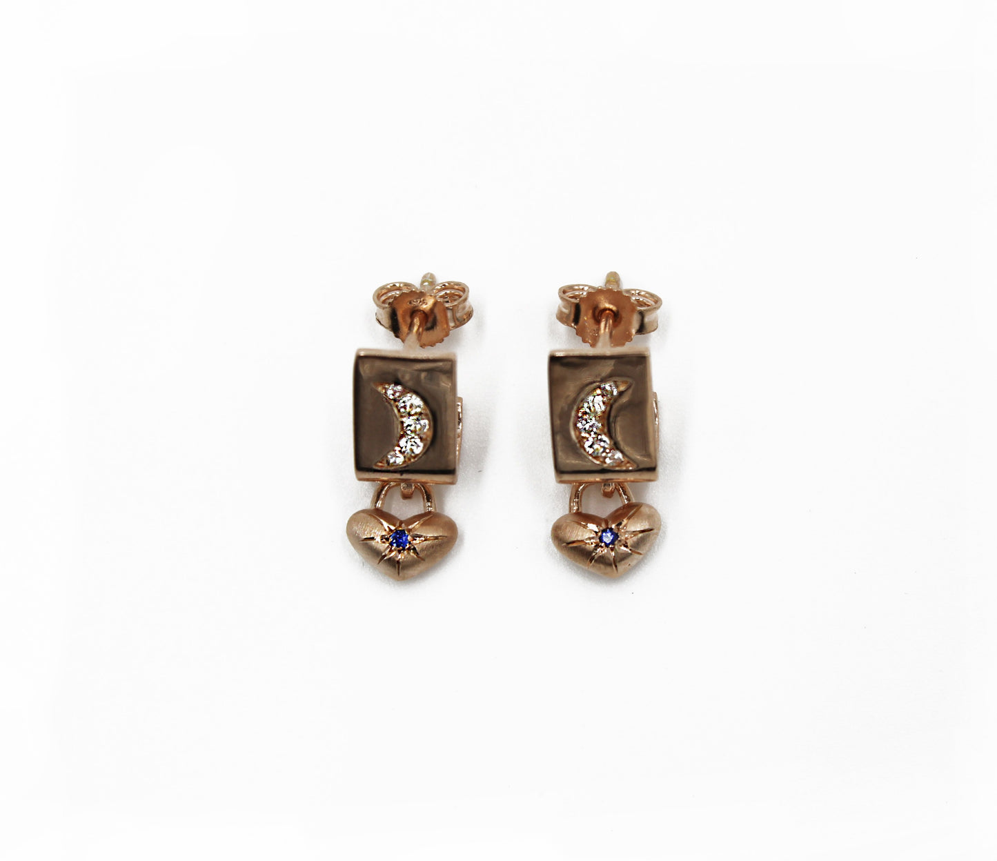 "To the Moon" Sapphires Earrings
