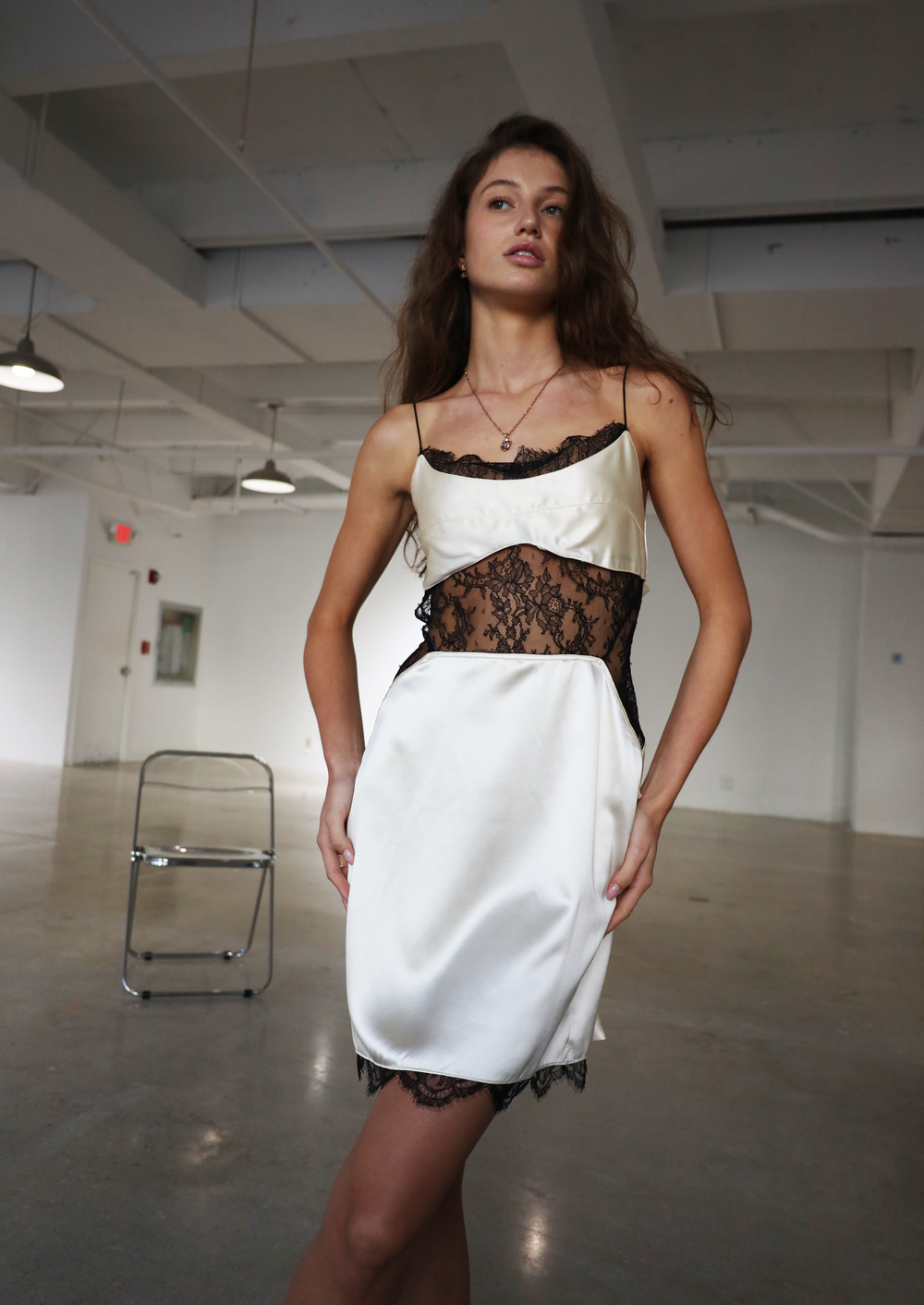 Mini Celine Silk And Lace Dress Mini Celine Silk And Lace Dress
