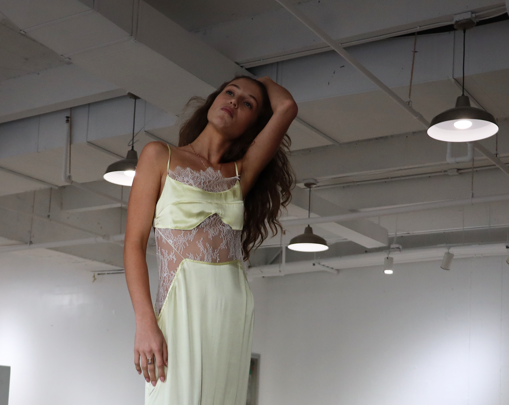 chinese dress ladies Celine Silk and Lace Maxi Dress – www.joa-diary.com
