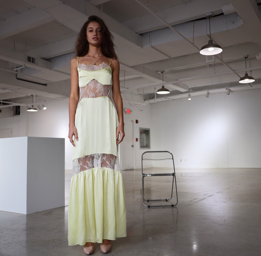 Celine Silk and Lace Maxi Dress
