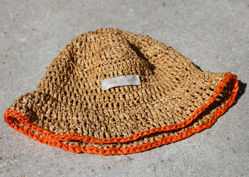 Mya Raffia Crochet Bucket Hat –