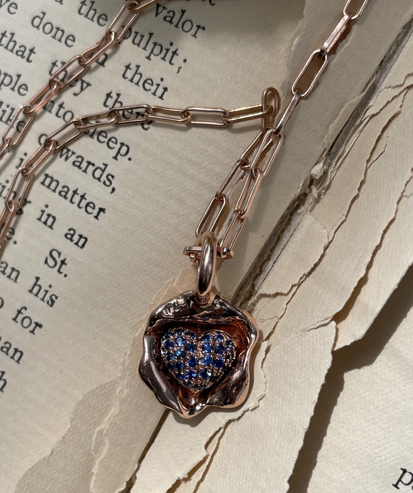 
                  
                    Pavé Sapphire Removable Heart Necklace
                  
                
