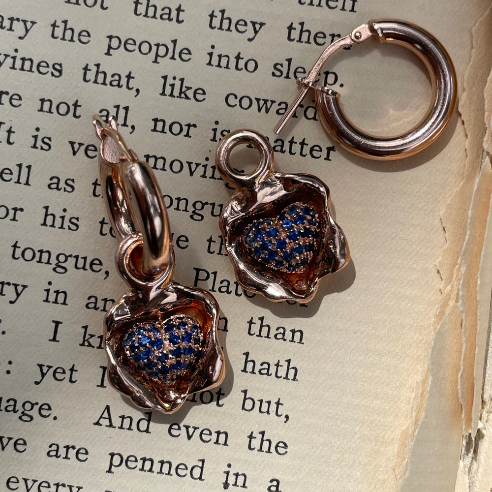 
                  
                    Pavé Sapphire Removable Heart Earrings
                  
                