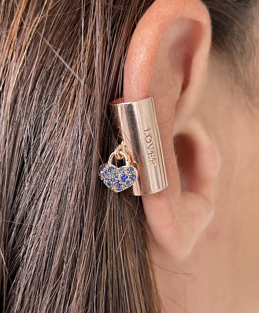 
                  
                    Pavé Sapphire Heart Ear Cuff
                  
                