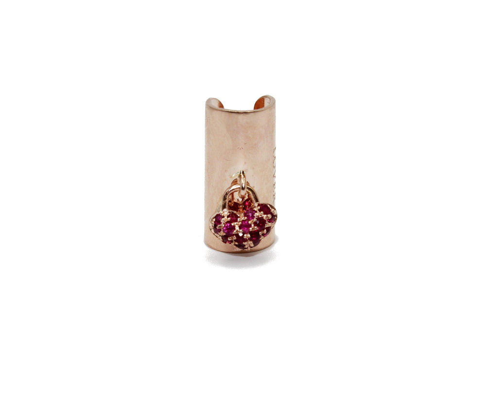 
                  
                    "Lover" Pave Ruby Heart Lock Ear Cuff - www.joa-diary.com
                  
                